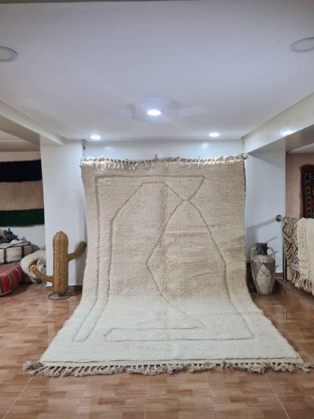 White Ramah Marokkaans handgemaakt tapijt